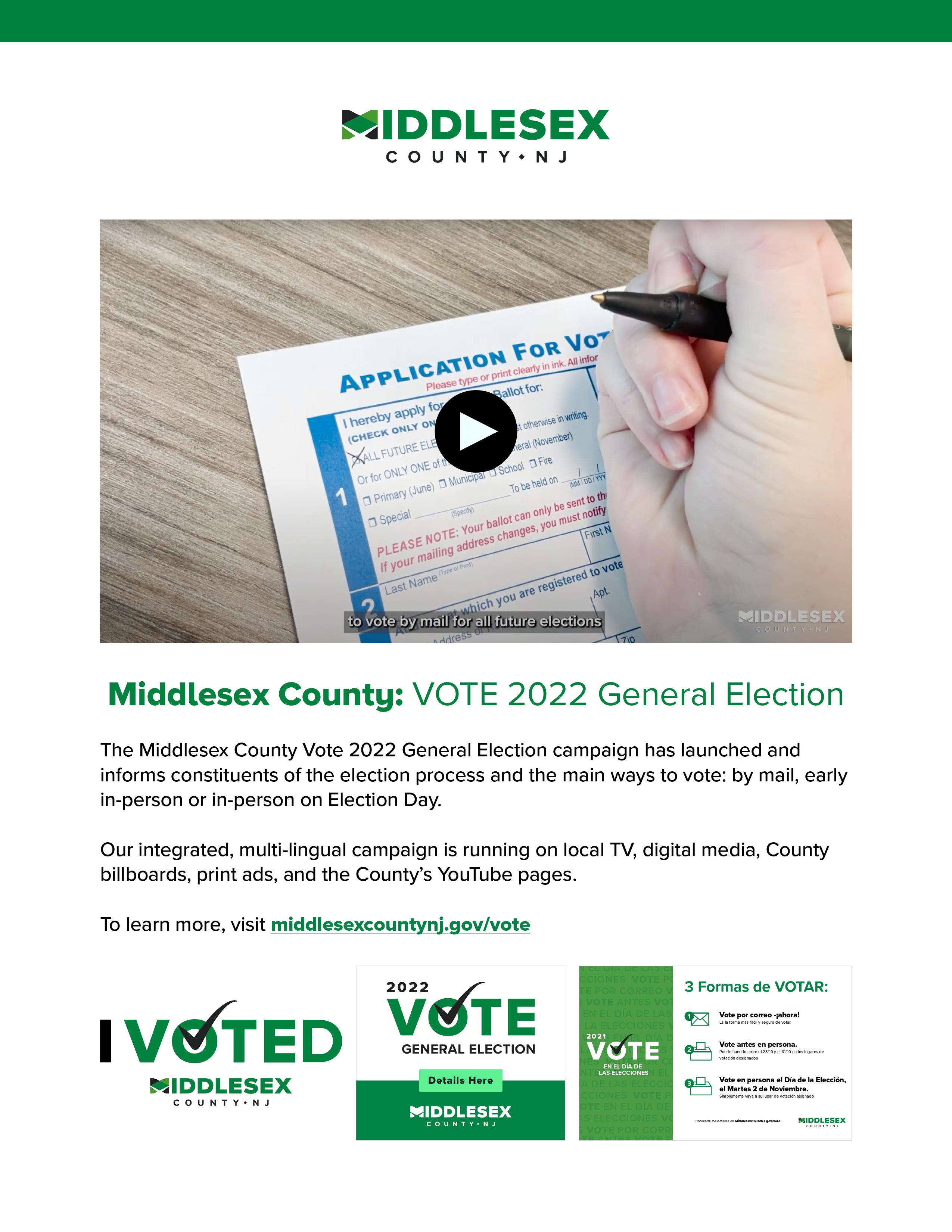 Middlesex County Vote 2022
