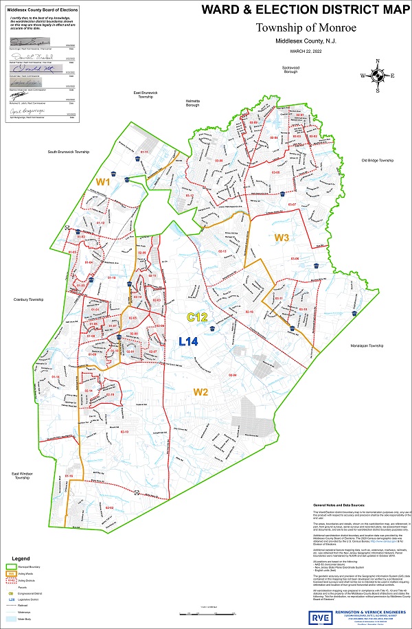 Monroe Township New Jersey Map - Anetta Mathilda